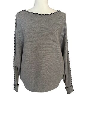 Magaschoni Sweater with Black Whip Stitch